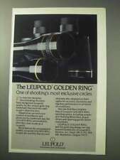 1986 Leupold Scopes Ad - The Golden Ring picture