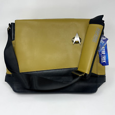 Star Trek Next Generation Operations Uniform Laptop Messenger Bag Gold Deadstock picture