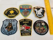 Police ,Sheriff’s  collectors patch set various states 6 pieces full size new picture