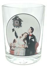 VTG Cup Glass Glassware Norman Rockwell 