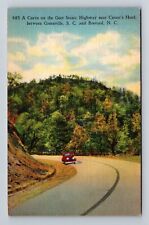 Greenville SC-South Carolina, A Curve on Geer Scenic Highway, Vintage Postcard picture