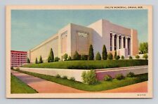 Postcard Joslyn Memorial Omaha Nebraska, Vintage Linen G3 picture