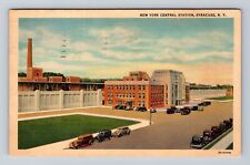 Syracuse NY-New York, New York Central Station, Antique Vintage c1937 Postcard picture