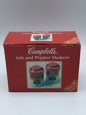 New 2000 Campbell's Tomato Soup Tin Salt and Pepper Shaker Set 3” picture