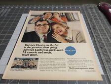 1965 Pan Am Airline, Theatre-in-the-air Between California & Hawaii; Print Ad  picture