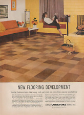 1955 Kentile Corktone Asphalt Tile New Flooring Development Vintage Print Ad picture