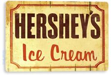 TIN SIGN Rustic Hershey's Ice Cream Sign Shop Parlor Kitchen Cottage Farm A084 picture