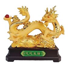 16 Inch Golden Dragon Statue for Year of the Dragon 2024 picture
