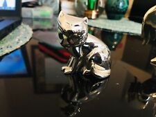 Christofle RARE Silver Plate Sitting  CAT Figurine picture