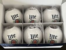 Miller Lite Beernament Holiday Christmas XMAS Ornaments SET of 6 BRAND NEW -RARE picture