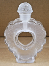 BEAUTIFUL LALIQUE CRYSTAL GLASS NINA RICCI PERFUME BOTTLE HEART SHAPE 4