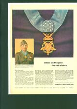 1947 WWII Vintage Us Army Recruiting Color  Print Ad Army War patriotic picture