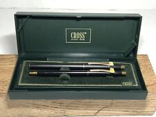DUO Cross Century Classic Matte Black and 23kt Gold Ballpoint Pen and Rollerball picture