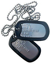 Real Embossed Military Dog Tags Dogtags Made Just For U picture