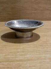 Vtg Rare Paradigm Exclusive Hammered Metal Silvertone Soap Trinket Jewelry Dish picture