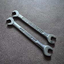 2x VINTAGE SIDCHROME 7/32 x 15/64 AF OFFSET IGNITION SPANNERS MADE IN AUSTRALIA picture