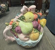 HH Heritage Mint Fruit Basket Tea Pot Decor Collectibles picture