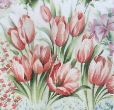  Paper Luncheon Decoupage Napkins European Design Red Tulips Pack of 20 pcs picture