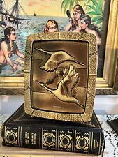 Vintage Citizen Table Clock Brass Geese Ducks Mid Century picture