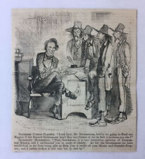 1861 newspaper cartoon~SOUTHERN COTTON PLANTERS AND CHRISTOPHER MEMMINGER picture