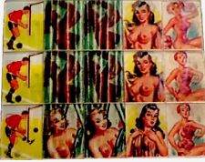 1960s Vari Vue Uncut Ring strip of 12 RISQUE, PIN UPS & Soccer NOS MINT picture