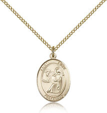 Saint Luke The Apostle Medal For Women - Gold Filled Necklace On 18 Chain - ... picture