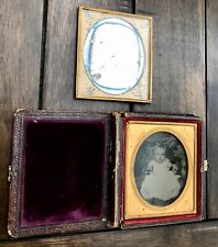 Small Lot, 1/6 Gutekunst Ambrotype of a Baby & Woman Wearing Mourning Bands? picture