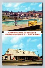 Hagerstown, MD-Maryland, Motel and Restaurant, Highway 11, Vintage Postcard picture