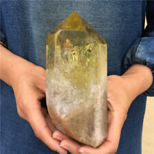 2.04LB TOP Natural citrine quartz obelisk crystal wand point tower healing  picture
