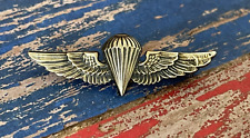 WWII AMICO Sterling +1/20 10k USMC Paratrooper Jump/Rigger Mini Wings ParaMarine picture