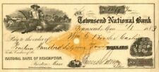 Townsend National Bank - 1883 dated Check - Townsend, Massachusetts - Checks picture