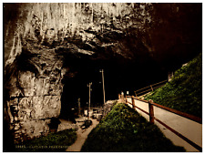 England. Derbyshire. Castleton. Peak Cavern. Vintage Photochrome by P.Z, Photo picture