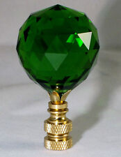 LAMP FINIAL-STUNNING LEADED CRYSTAL LAMP FINIAL-GREEN picture