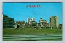 Atlanta GA-Georgia, Downtown View, Peachtree Center, Vintage c1976 Postcard picture