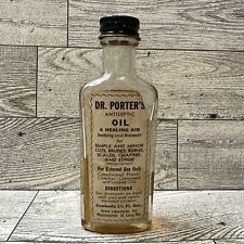 Dr. Porter's Antiseptic Oil A Healing Aid ca1900 1 1/2 Fl Ozs Vintage Half Full picture