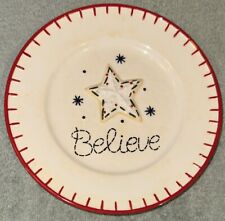 GANZ Holiday Christmas Plate - “Believe” Star Ceramic Plate picture