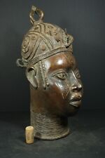  African BENIN Bronze OBA King Head - Nigeria, TRIBAL  ART CRAFTS picture
