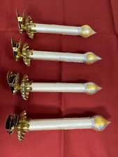 4 White WATERFORD Holiday Heirlooms Clip On Holiday Candles Limited Edition picture