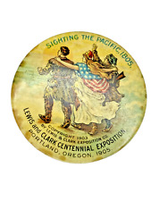 1905 Lewis & Clark Exposition Sighting Pacific 38mm pinback button Portland, OR picture