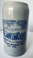 German 1 liter Beer Stein Stoneware Vintage Klosterbrauerei  Kreuzberg Rhon picture