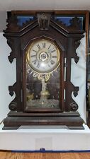 Old Antique LIBERTY Mantel parlor clock liberty Charles Adams original glass picture