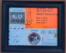 STS-37 Full Crew Signed Mission Cover Display ROSS GODWIN APT NAGEL CAMERON CERT picture