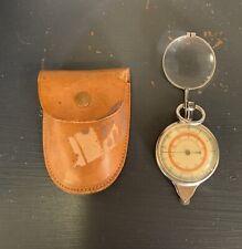 Antique Rumpp & Sons Map Reader and Mileage Converter Tool w Leather Case. picture