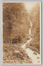 Postcard, RPPC, Wahkeena Falls, Columbia River Highway, Oregon, Bridge Waterfall picture
