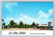 Pompano Beach FL-Florida, La Mac Motel, Advertisement, Antique Vintage Postcard picture