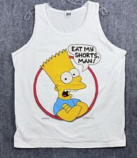 The Simpsons Bart Simpson Eat My Shorts Tank Top Original Vintage 1990 Size XL picture