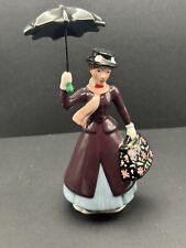 VGUC VTG DISNEY MARY POPPINS Ceramic Figurine Floral Bag & Parrot Umbrella HTF picture