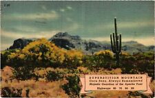 Vintage Postcard- Superstition Mountain. Early 1900s picture