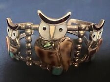 Best Zuni att VELMA BLAKE LESANSEE Bracelet Mosaic Inlay Horned Owl Rare Stones picture