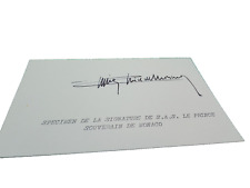 Prince  Rainier III Monaco Grace Kelly husband autograph signed picture